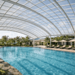 Xây dựng mái che bể bơi vòm kính cho Resort nghỉ dưỡng tại Vũng Tàu