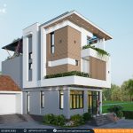 thiết kế biệt thự 2.5 tầng 7x15m hiện đại