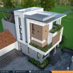thiết kế biệt thự 2.5 tầng 7x15m hiện đại