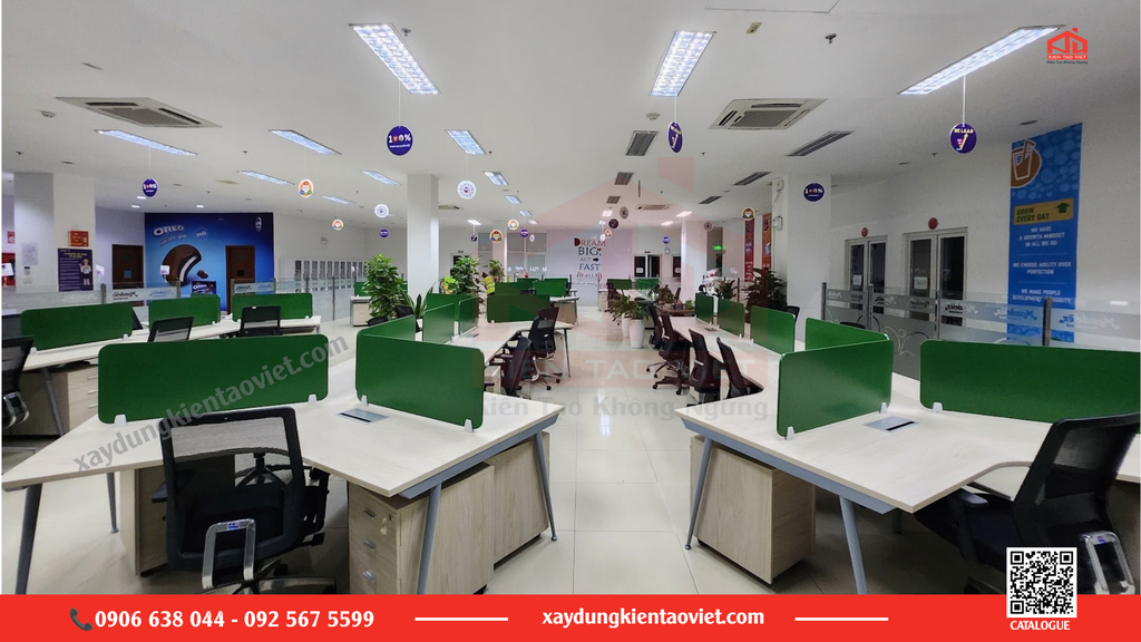 Văn phòng hiện đại, tối ưu diện tích tại Thủ Dầu Một sau khi cải tạo.