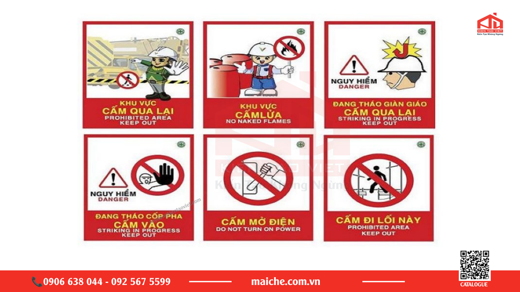 Bảng nội quy và thông tin an toàn công trường