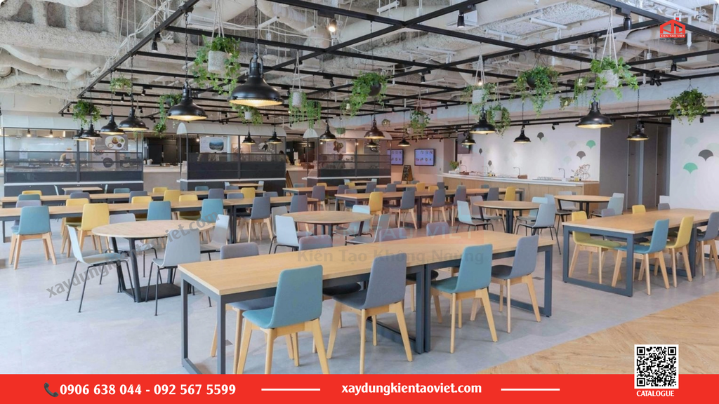 Cải tạo khu vực Canteen nhà máy tối ưu quy trình phục vụ giờ cao điểm. 